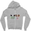 cat and dog Zipper Hoodie