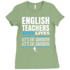 english teacher save lives Ladies Fitted T-Shirt