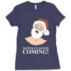 santa is coming Ladies Fitted T-Shirt