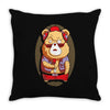 brown bear Throw Pillow
