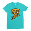 pizza smoking Ladies Fitted T-Shirt
