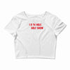 my best round is the 19th hole funny golf drinking Crop Top