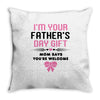 I'm Your Father's Day Gift Mom Says You're Welcome Girl Throw Pillow