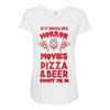 horror movies, pizza and beer Maternity Scoop Neck T-shirt