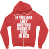 if you're lazy and you know it stay in bed Zipper Hoodie