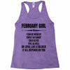 Super February Girl Racerback Tank