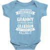 Super Cool Granny Of A Freaking Awesome Grandson Baby Onesie