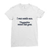 i went outsude once Ladies Fitted T-Shirt
