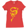 chinese dragon cool oriental asian kung fu Ladies Fitted T-Shirt
