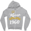 kings are born in 1960 Zipper Hoodie
