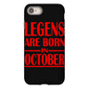 legends are born in october vintage iPhone 8