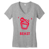 instinct attention gorilla beast Women's V-Neck T-Shirt