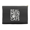 real men love cats Accessory Pouches