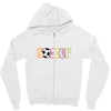 soccer neon rhinestud Zipper Hoodie