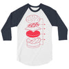 cheeseburger 3/4 Sleeve Shirt