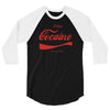 enjoy cocaine funny gray 3/4 Sleeve Shirt