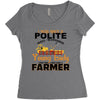 I Was Once A Polite Well Mannered Young Lady And The I Became A Farmer Women's Triblend Scoop T-shirt