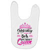 Celebrating With the 8th Birthday Queen Baby Bibs
