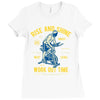 work out time Ladies Fitted T-Shirt