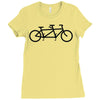 bike tandem Ladies Fitted T-Shirt