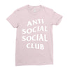 anti social social club White logo Ladies Fitted T-Shirt