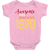 awesome since november 1970 Baby Bodysuit