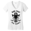 ride fast die young Women's V-Neck T-Shirt
