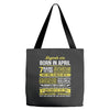 Legends Are Born In April Tote Bags