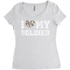 i love my soldier hunter camouflage Women's Triblend Scoop T-shirt
