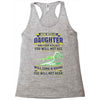 mess with my daughter and from a place Racerback Tank