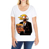 burns vs trump Ladies Curvy T-Shirt