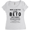 want a better texas black Women's Triblend Scoop T-shirt