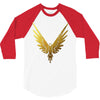 the fly bird   maverick jake paul   gold 3/4 Sleeve Shirt
