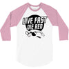 live fast die red 3/4 Sleeve Shirt