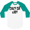 crazy cat lady 3/4 Sleeve Shirt
