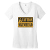 caution skinhead, ideal birthday gift or present Women's V-Neck T-Shirt