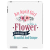 An April Girl Like AFlowers iPad 3 and 4 Case