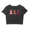 Three Cute But Angry Unicorn Crop Top