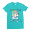 unicorns are born in march cute unicorn Ladies Fitted T-Shirt