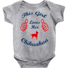 this girl love her chihuahua Baby Onesie