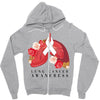 lung cancer awaneress Zipper Hoodie