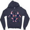 floral hazard Zipper Hoodie