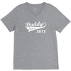 daddy since 2015   mens funny V-Neck Tee