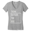 think outside the box Women's V-Neck T-Shirt