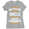 Super Cool Uncle Of A Freaking Awesome Niece Ladies Fitted T-Shirt