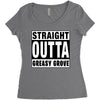 straight outta greasy grove Women's Triblend Scoop T-shirt