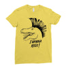 i wanna rock! Ladies Fitted T-Shirt