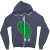 rude zombie Zipper Hoodie