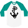 anchor sailor t shirt fashion cross top tee nautical tshirt retro tatt 3/4 Sleeve Shirt