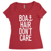 boat hair don't care Women's Triblend Scoop T-shirt